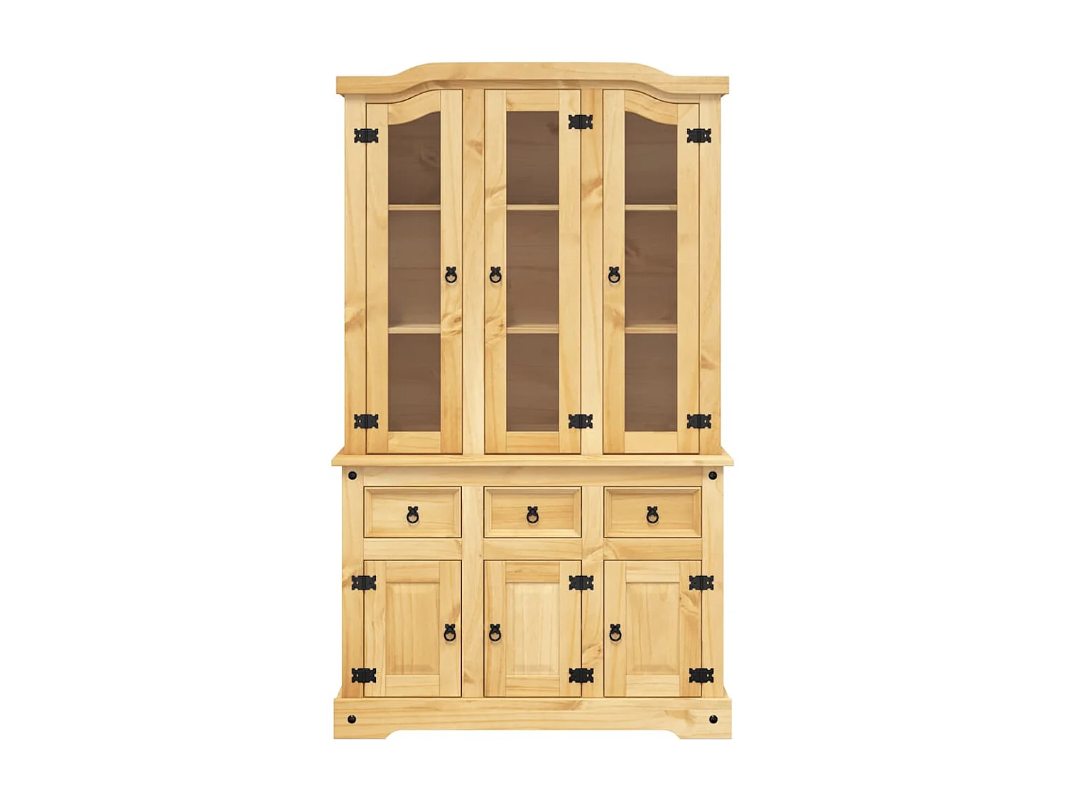 Highboard Corona 112x43x196 cm Massivholz Mexikanische Kiefer