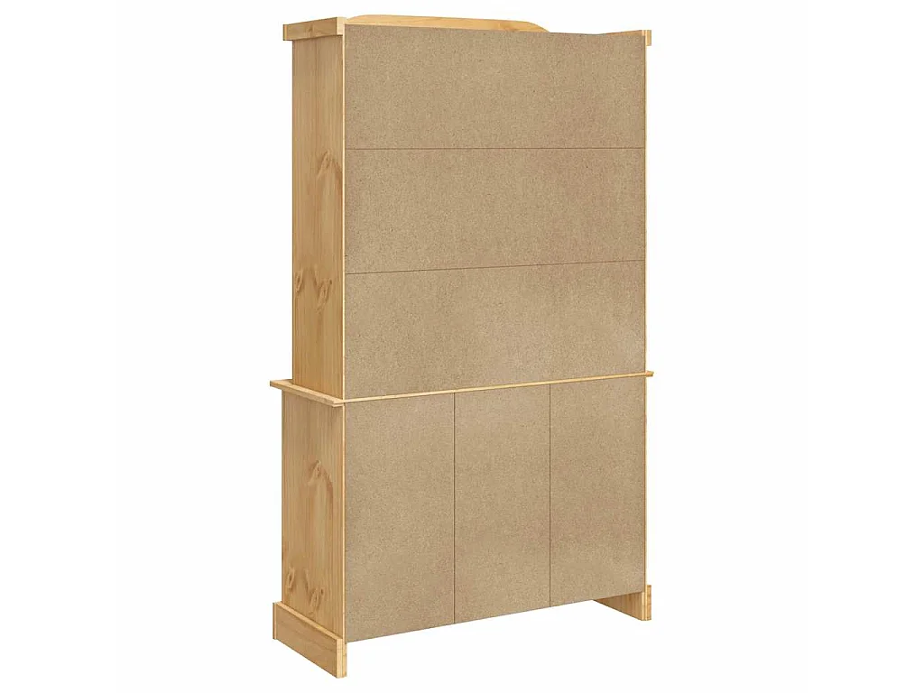 Buffet Corona marron 112x43x196 cm bois massif pin mexicain