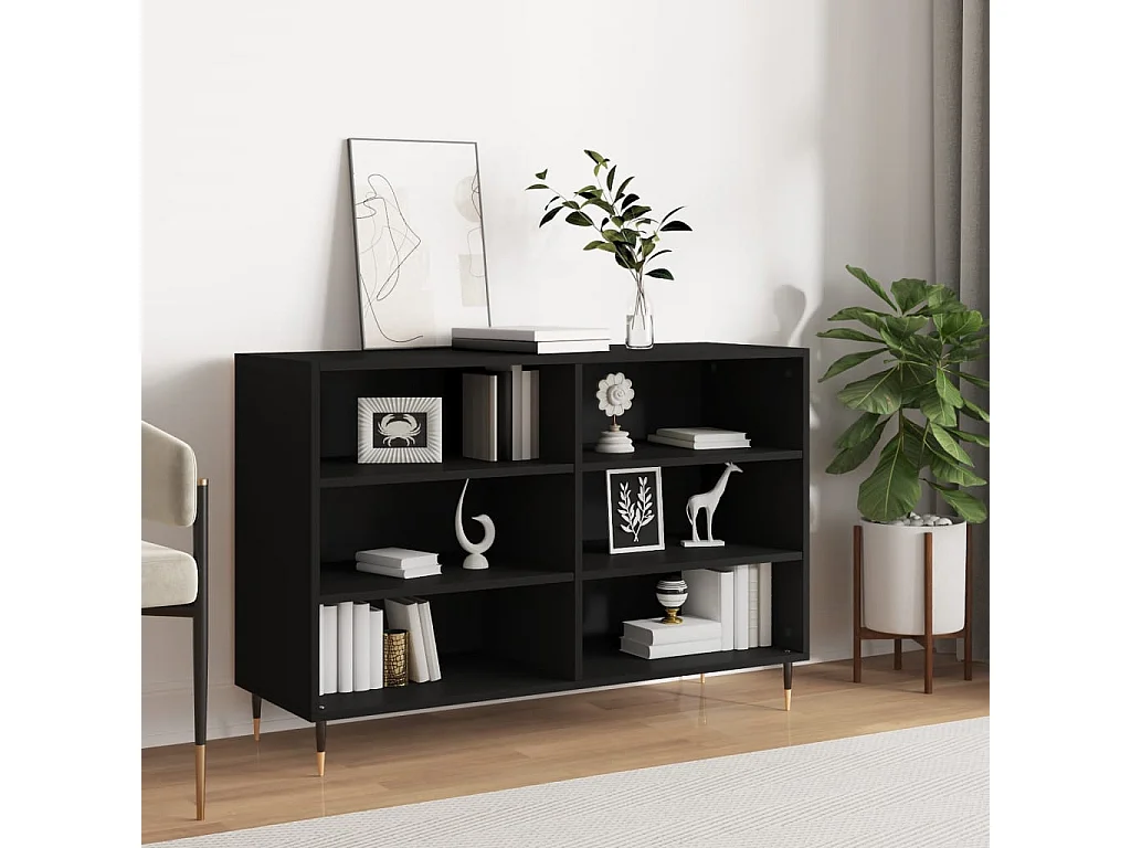 Sideboard Schwarz 103,5x35x70 cm Holzwerkstoff