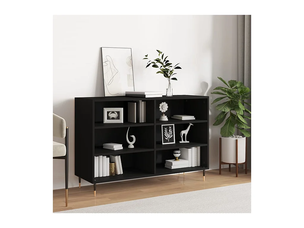 Dressoir 103,5x35x70 cm bewerkt hout zwart