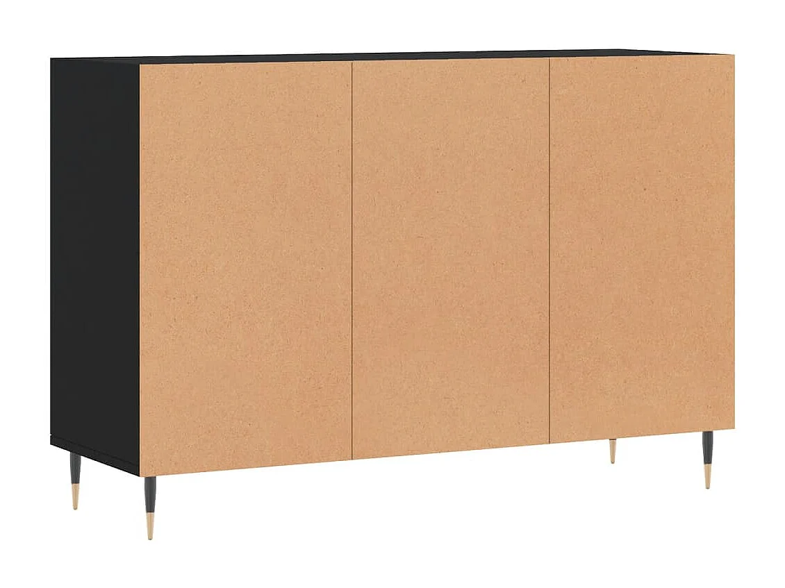 Buffet noir 103,5x35x70 cm bois d'ingénierie