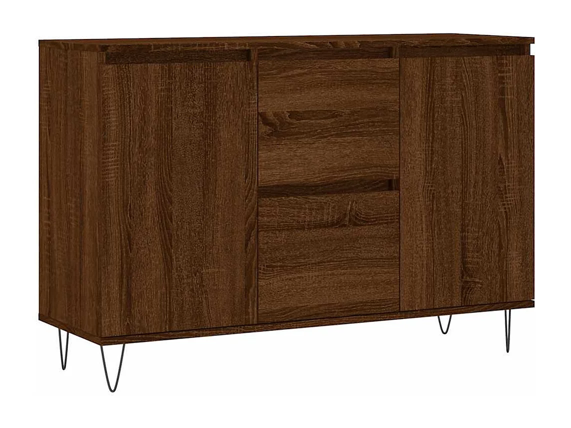 Sideboard Braun Eichen-Optik 101,5x35x70 cm Holzwerkstoff