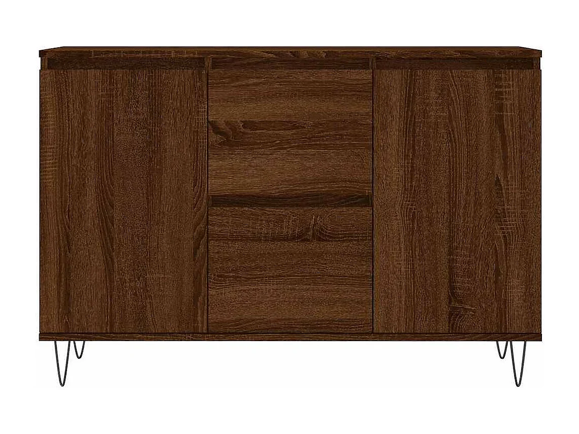 Sideboard Braun Eichen-Optik 101,5x35x70 cm Holzwerkstoff