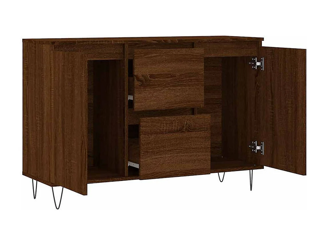 Sideboard Braun Eichen-Optik 101,5x35x70 cm Holzwerkstoff