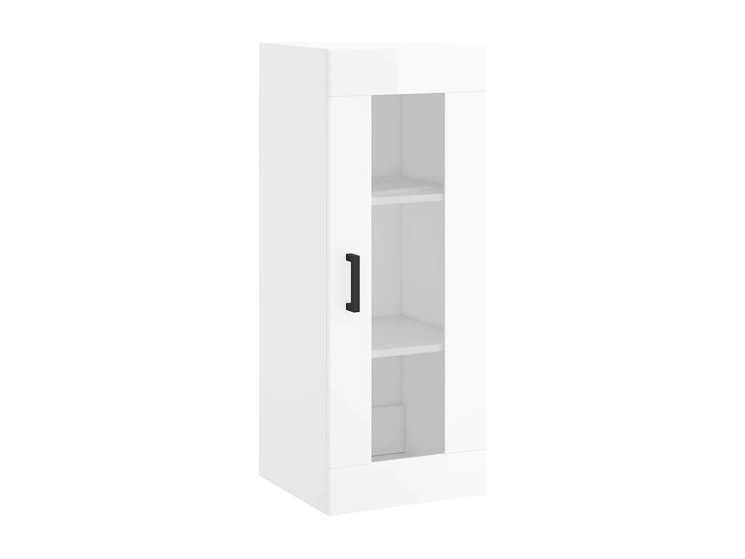 Armoire murale blanc brillant 34,5x34x90 cm