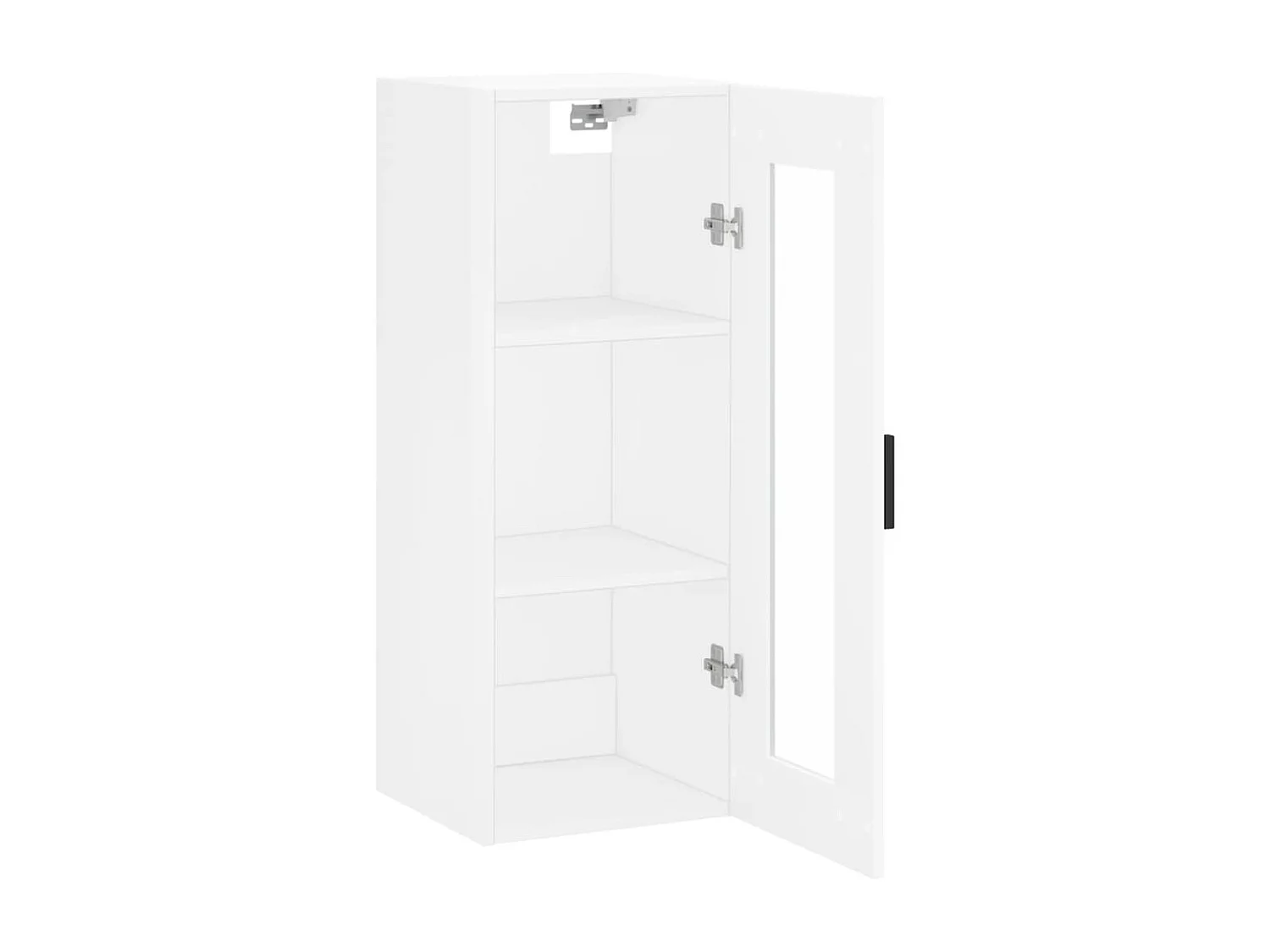 Armoire murale blanc brillant 34,5x34x90 cm