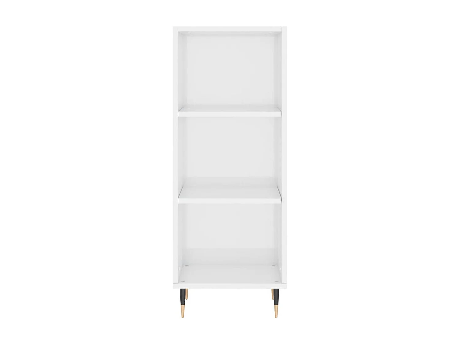 Buffet haut Blanc brillant 34,5x34x180 cm Bois d'ingénierie