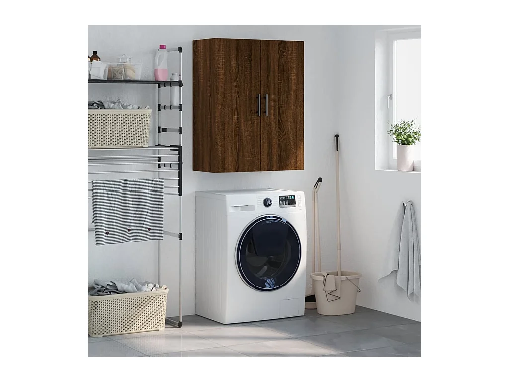 Armoire murale chêne marron 69,5x34x90 cm