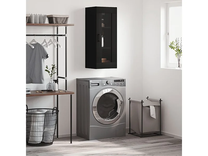 Armoire murale noir 34,5x34x90 cm