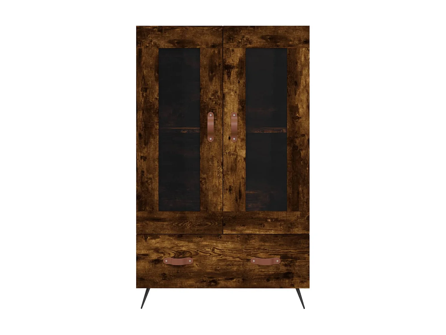 Buffet haut chêne fumé 69,5x31x115 cm bois d'ingénierie