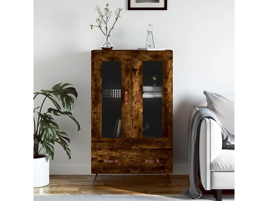 Highboard Räuchereiche 69,5x31x115 cm Holzwerkstoff