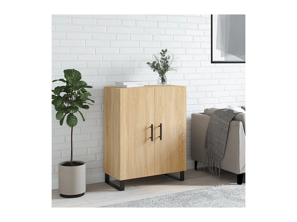 Buffet chêne sonoma 69,5x34x90 cm bois d'ingénierie