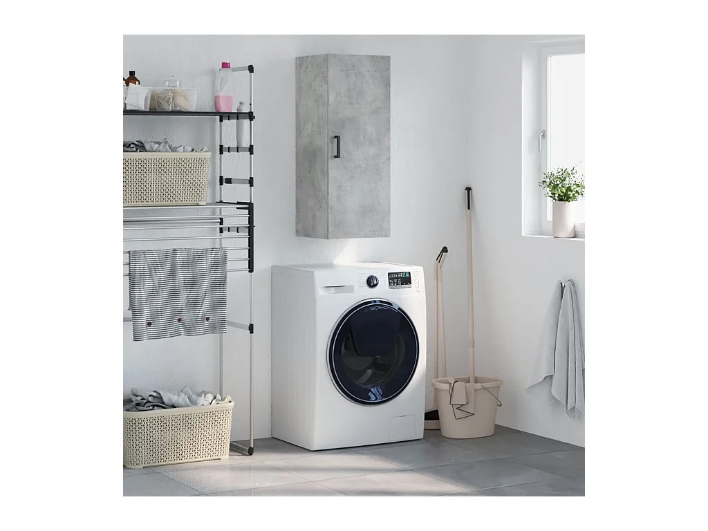 Armoire murale gris béton 34,5x34x90 cm