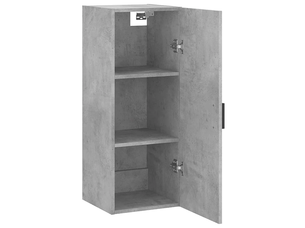 Mobile a Parete Grigio Cemento 34,5x34x90 cm