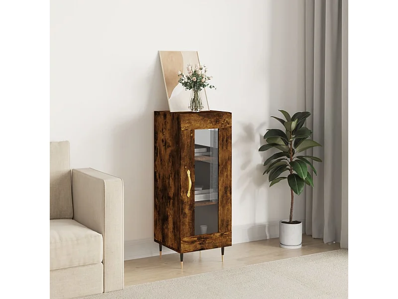 Aparador 34,5x34x90 cm madeira processada cor carvalho fumado