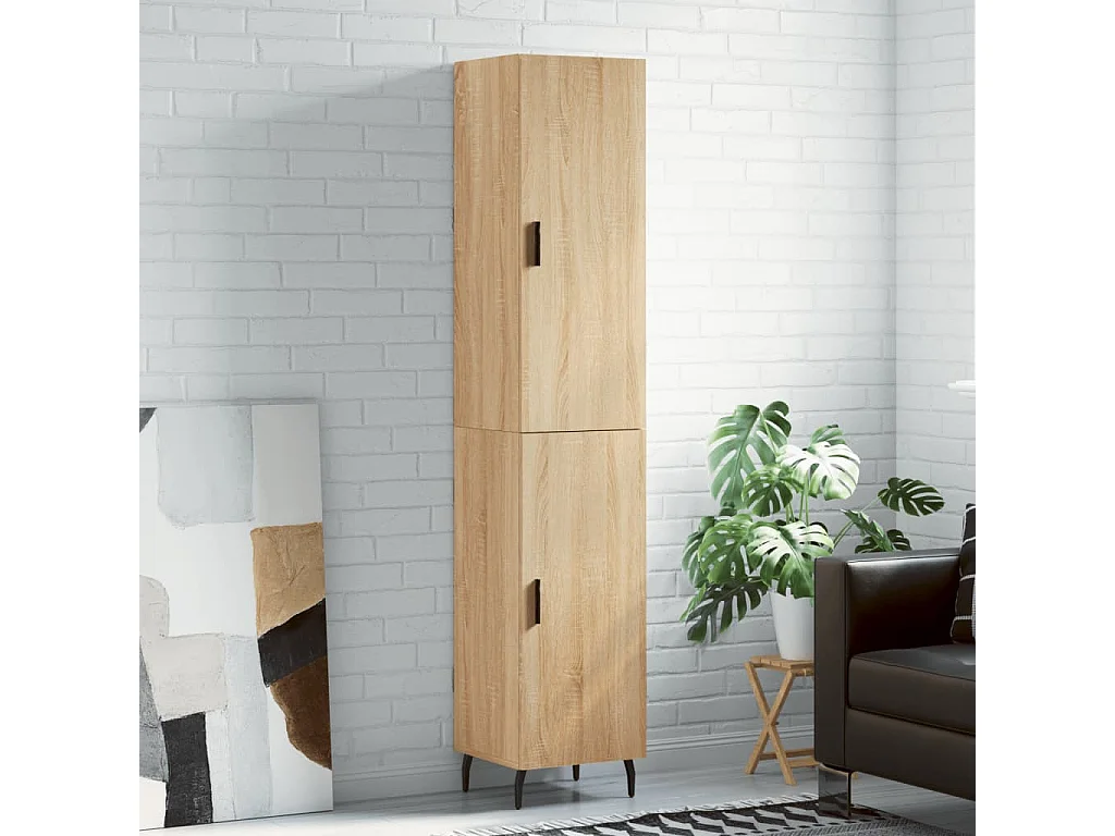 Buffet haut Chêne sonoma 34,5x34x180 cm Bois d'ingénierie