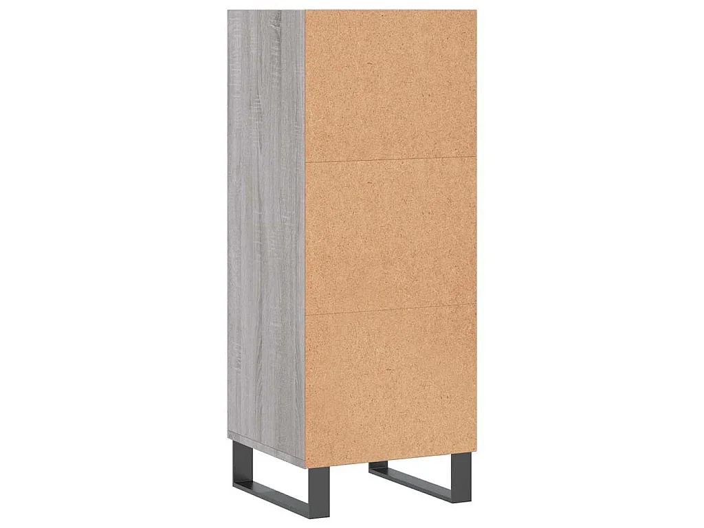 Dressoir 34,5x32,5x90 cm bewerkt hout grijs sonoma eikenkleurig