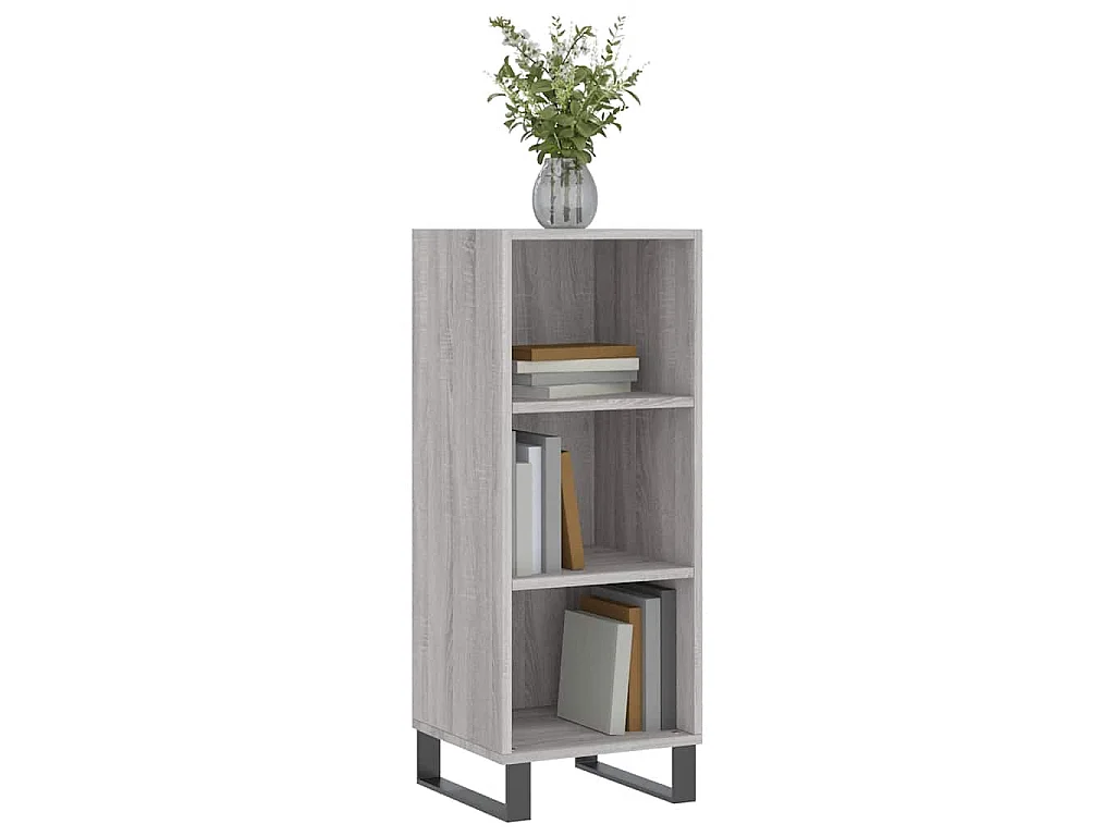 Dressoir 34,5x32,5x90 cm bewerkt hout grijs sonoma eikenkleurig