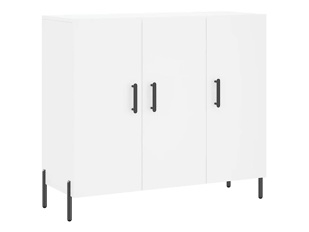 Sideboard Weiß 90x34x80 cm Holzwerkstoff