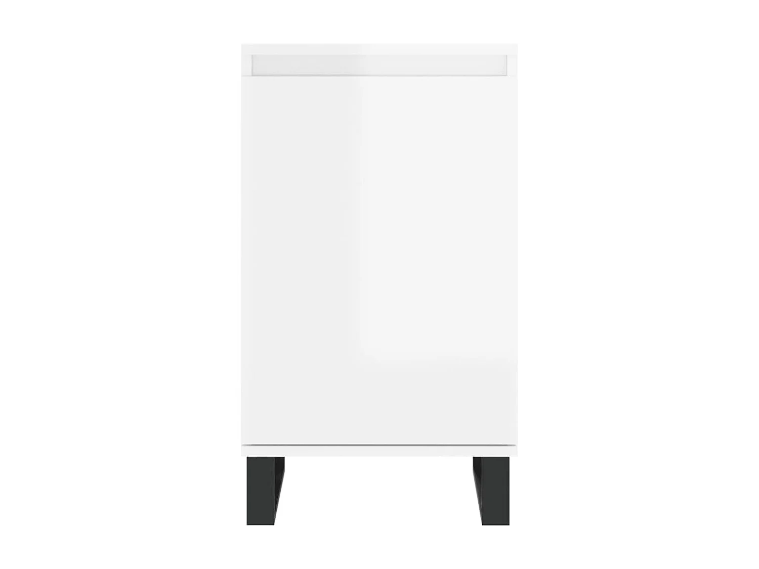 Aparadores 2 pcs 40x35x70 cm deriv. de madeira branco brilhante