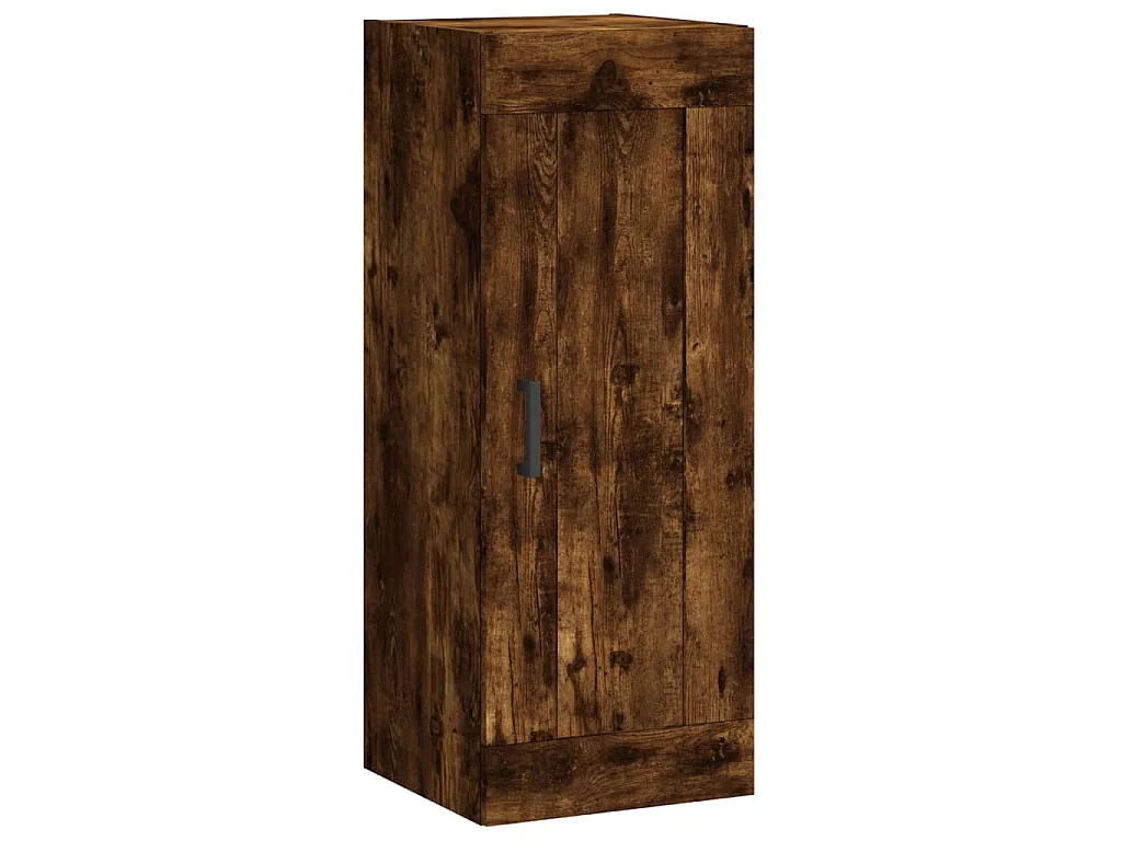 Mobile a Parete Rovere Fumo 34,5x34x90 cm in Legno Multistrato