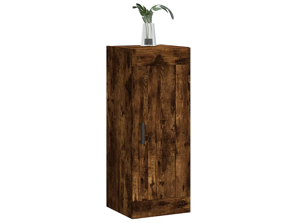 Mobile a Parete Rovere Fumo 34,5x34x90 cm in Legno Multistrato