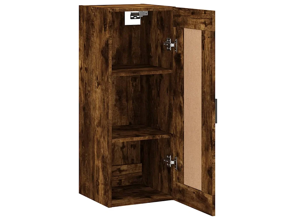 Mobile a Parete Rovere Fumo 34,5x34x90 cm in Legno Multistrato