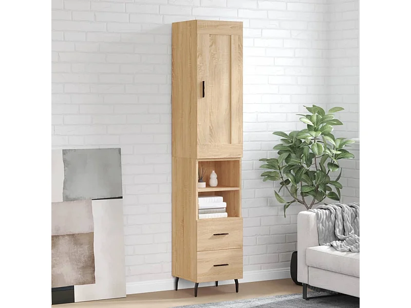 Armário alto 34,5x34x180 cm madeira processada carvalho sonoma