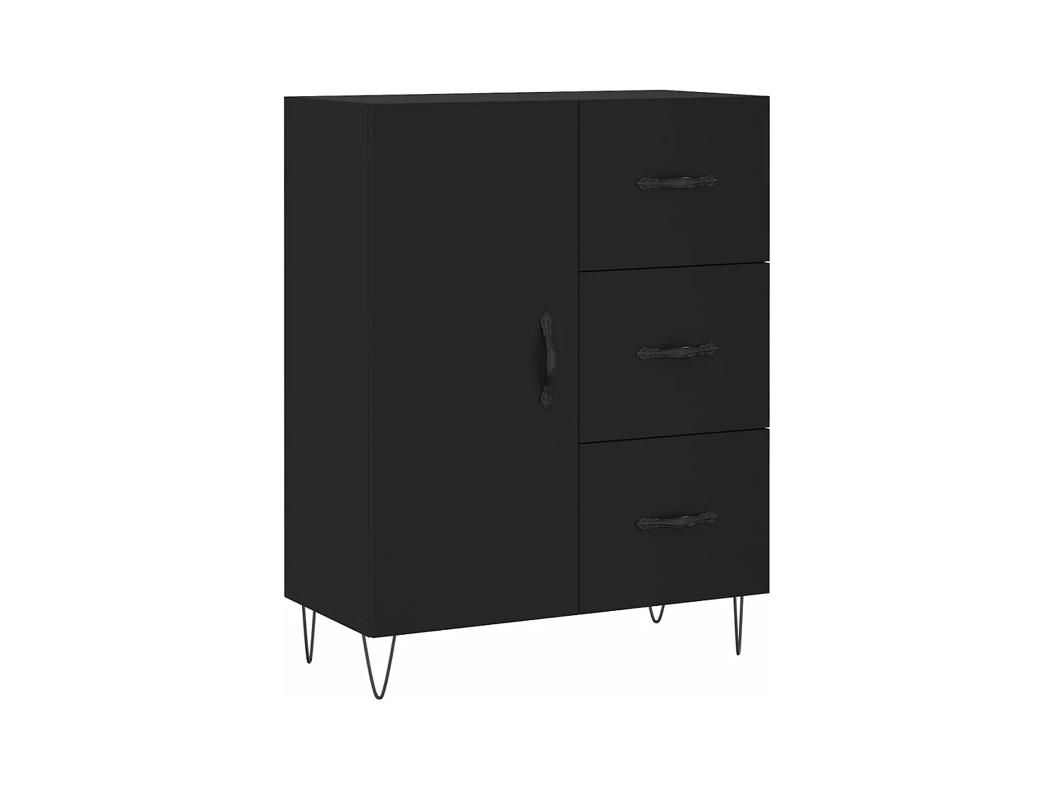 Sideboard Schwarz 69,5x34x90 cm Holzwerkstoff