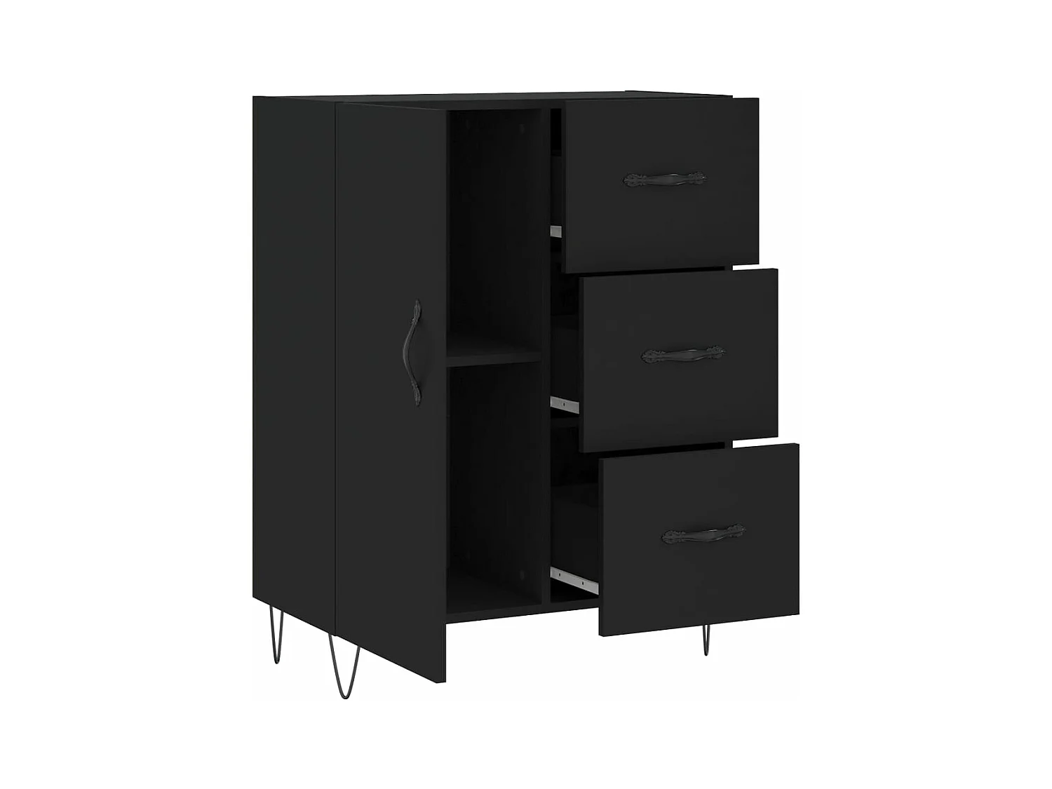 Sideboard Schwarz 69,5x34x90 cm Holzwerkstoff