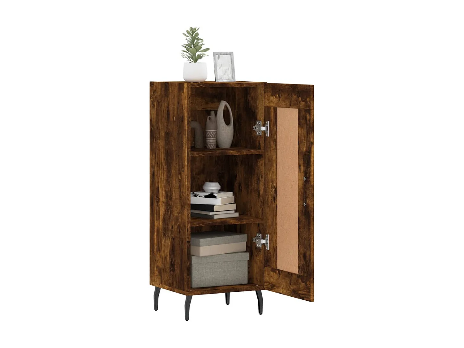 Buffet Chêne fumé 34,5x34x90 cm Bois d'ingénierie