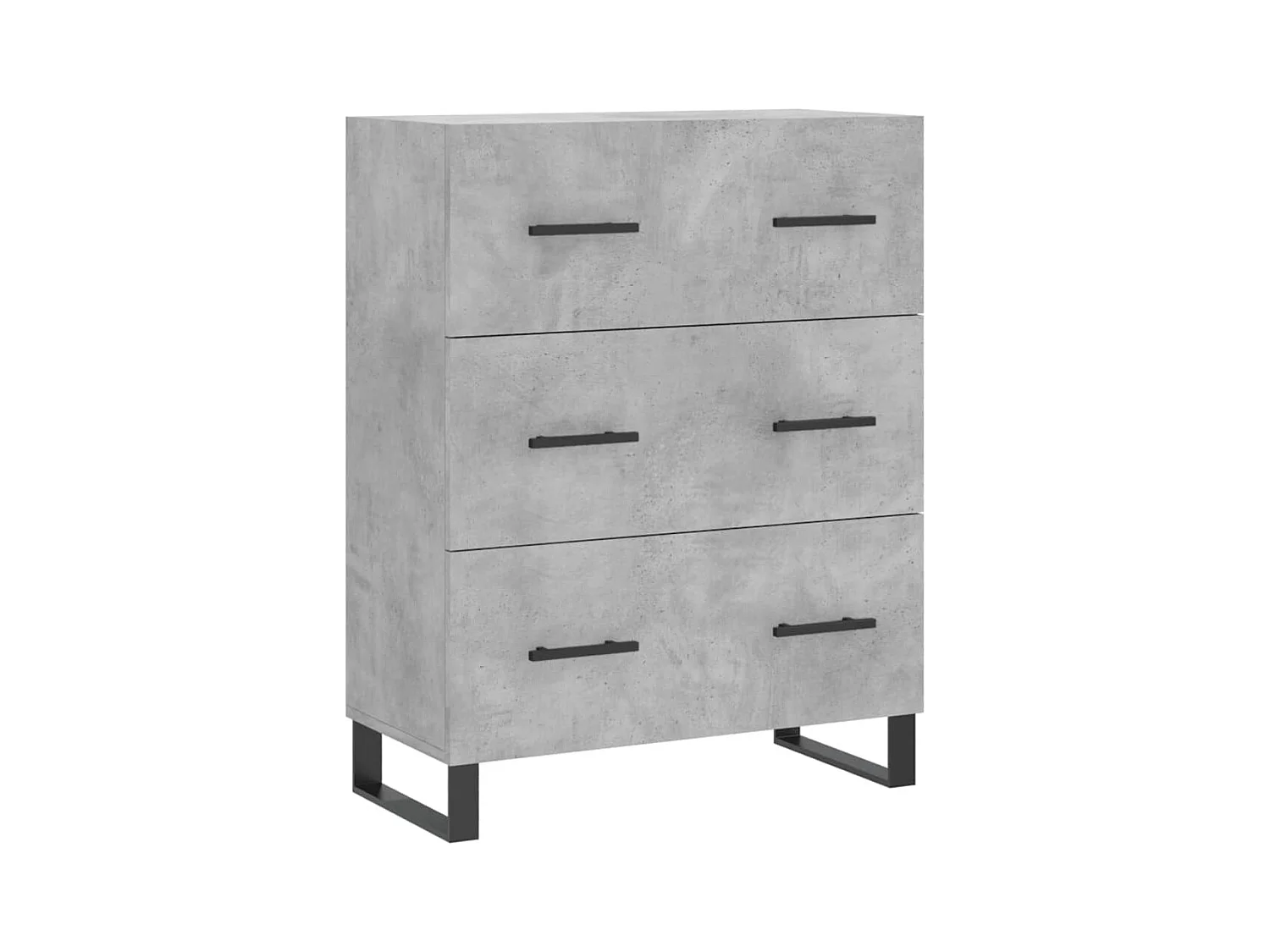 Buffet gris béton 69,5x34x90 cm bois d'ingénierie