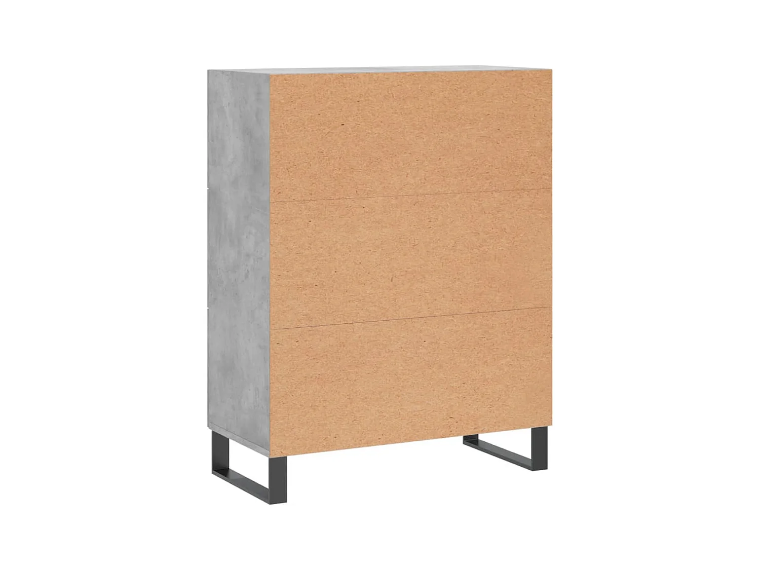 Buffet gris béton 69,5x34x90 cm bois d'ingénierie