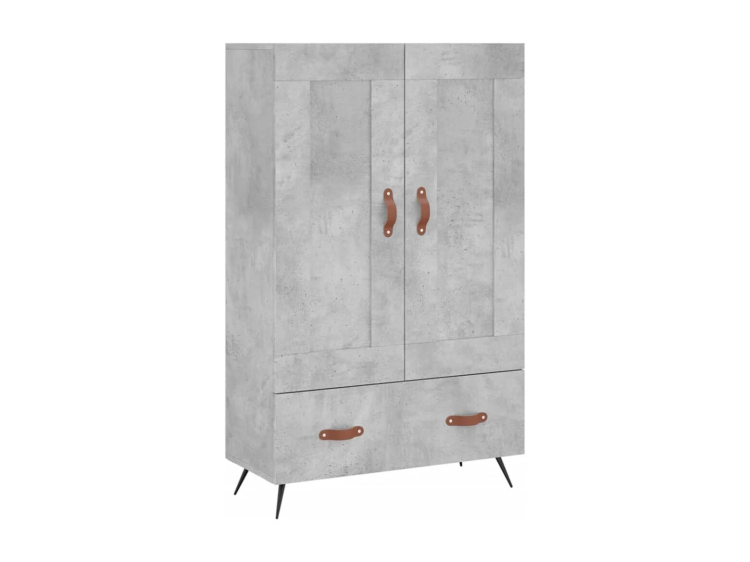Buffet haut gris béton 69,5x31x115 cm bois d'ingénierie