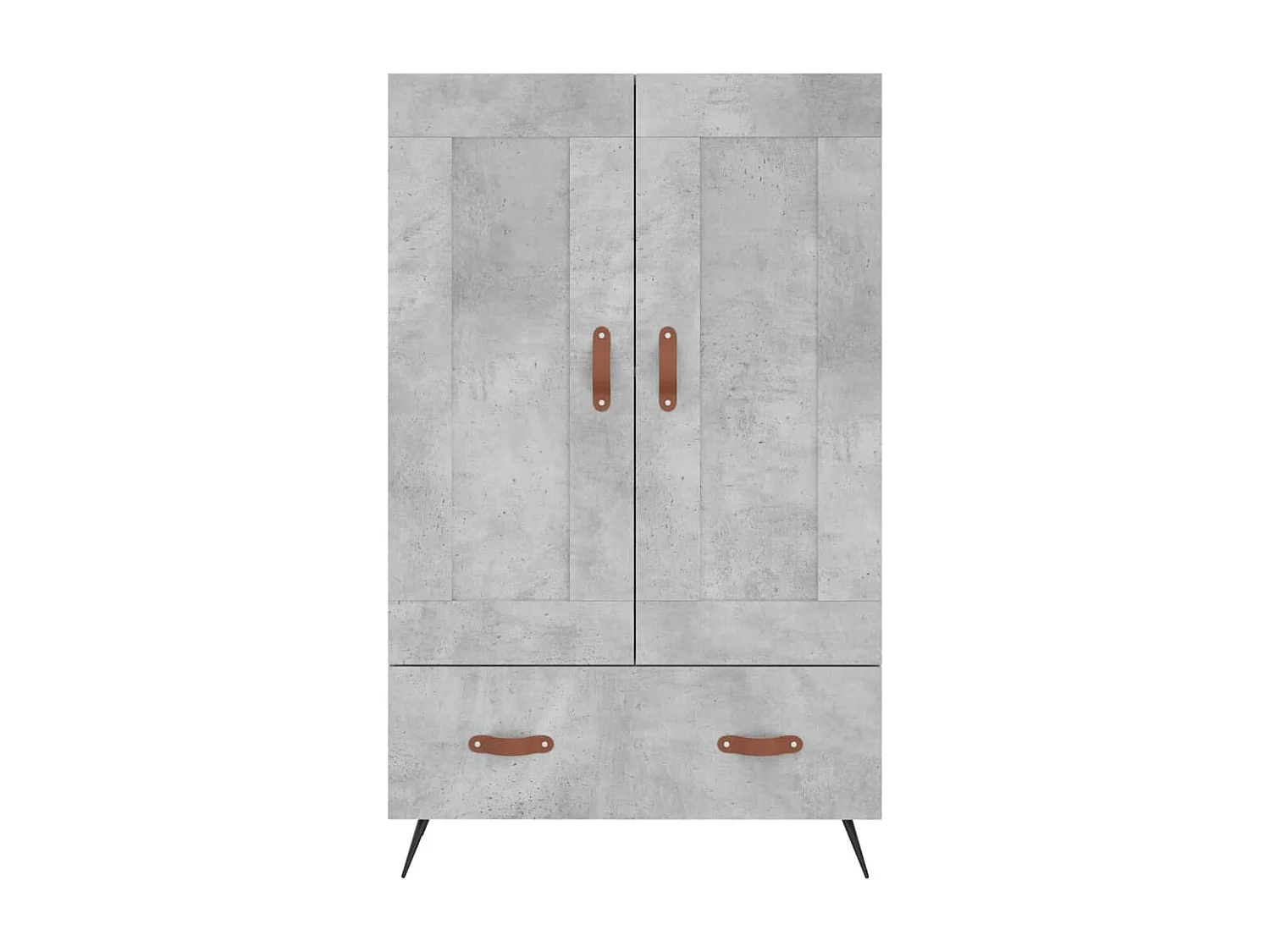 Buffet haut gris béton 69,5x31x115 cm bois d'ingénierie