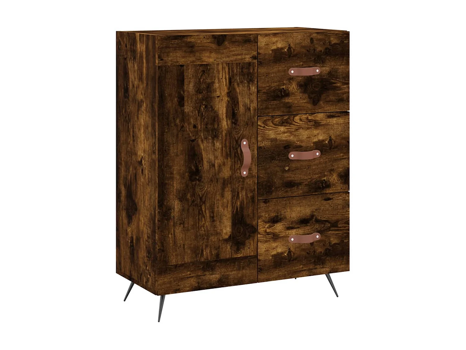 Credenza Rovere Fumo  69,5x34x180 cm in Legno Multistrato