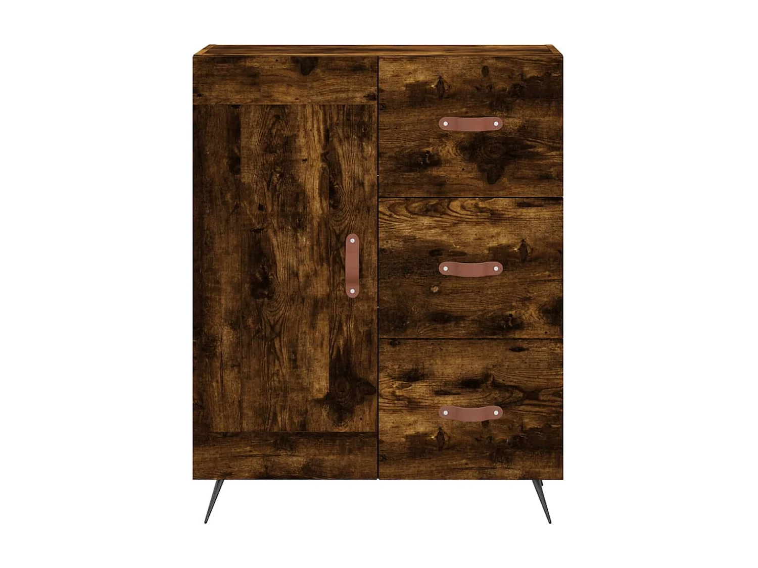 Credenza Rovere Fumo  69,5x34x180 cm in Legno Multistrato