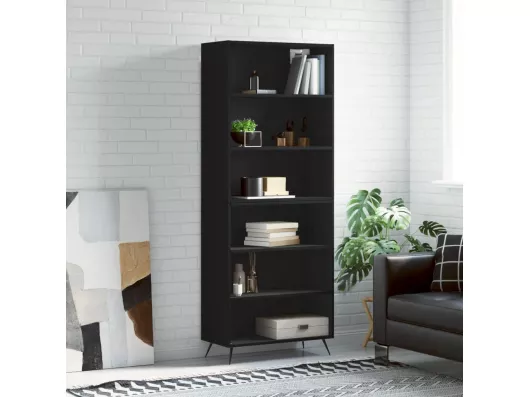 Kauf Unique Highboard Schwarz 69,5x32,5x180 cm Holzwerkstoff