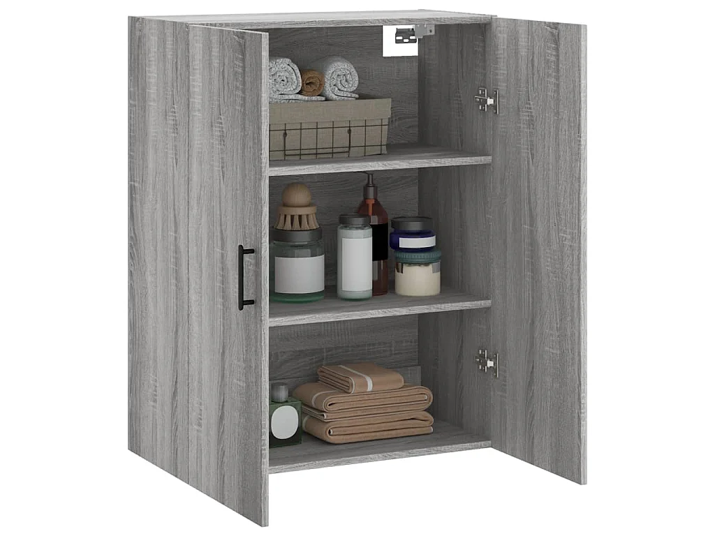Mobile a Parete Grigio Sonoma 69,5x34x90 cm
