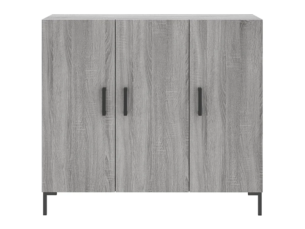 Dressoir 90x34x80 cm bewerkt hout grijs sonoma eikenkleurig