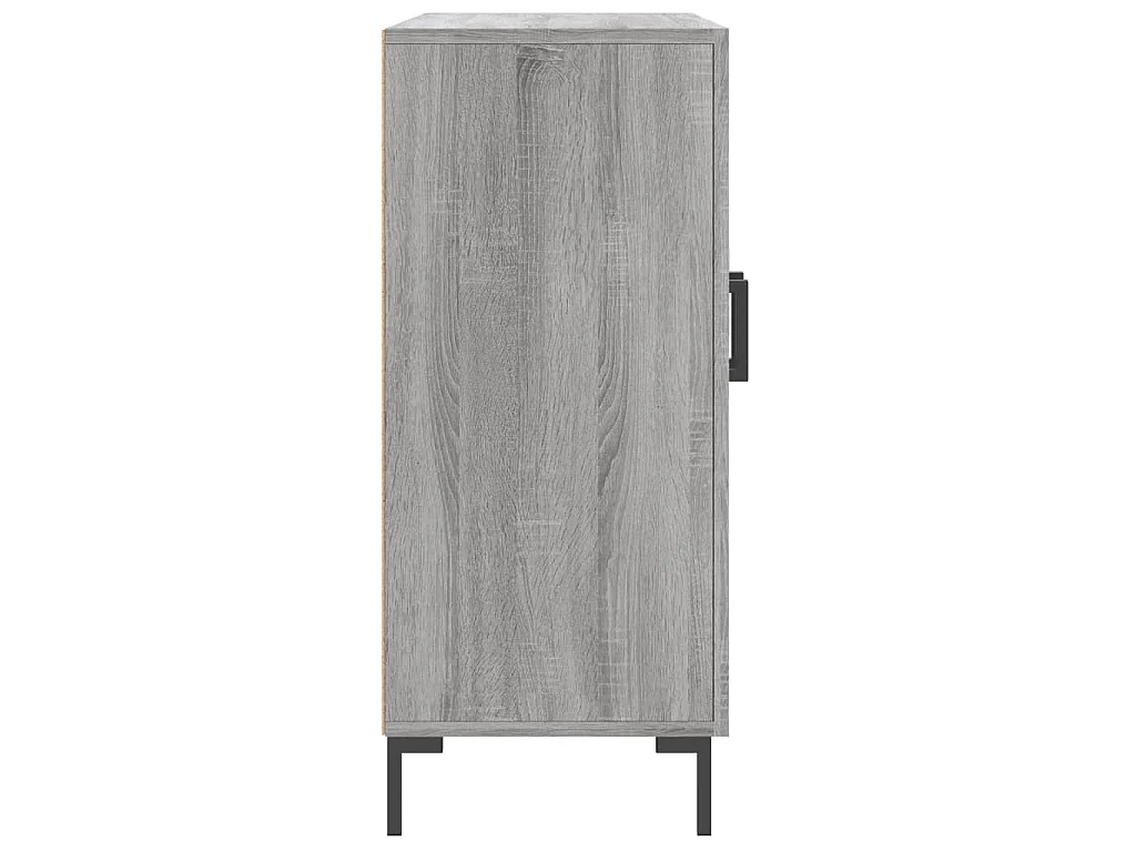 Dressoir 90x34x80 cm bewerkt hout grijs sonoma eikenkleurig