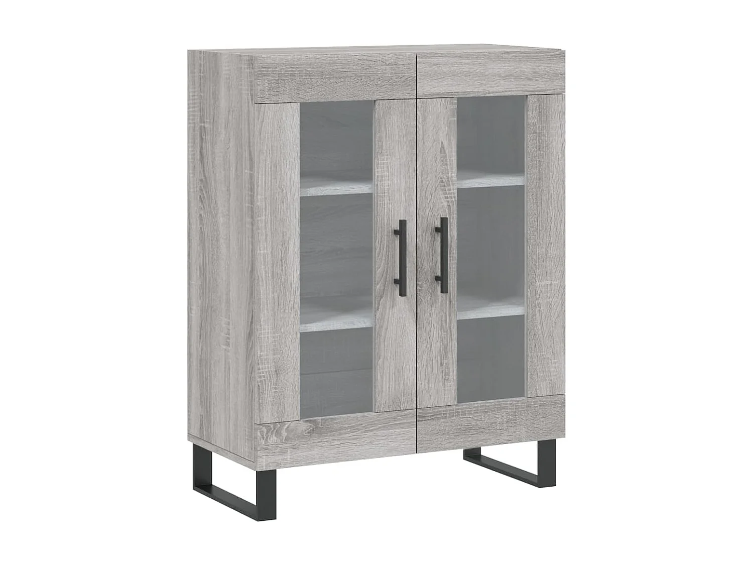 Hoge kast 69,5x34x180 cm bewerkt hout grijs sonoma eikenkleurig