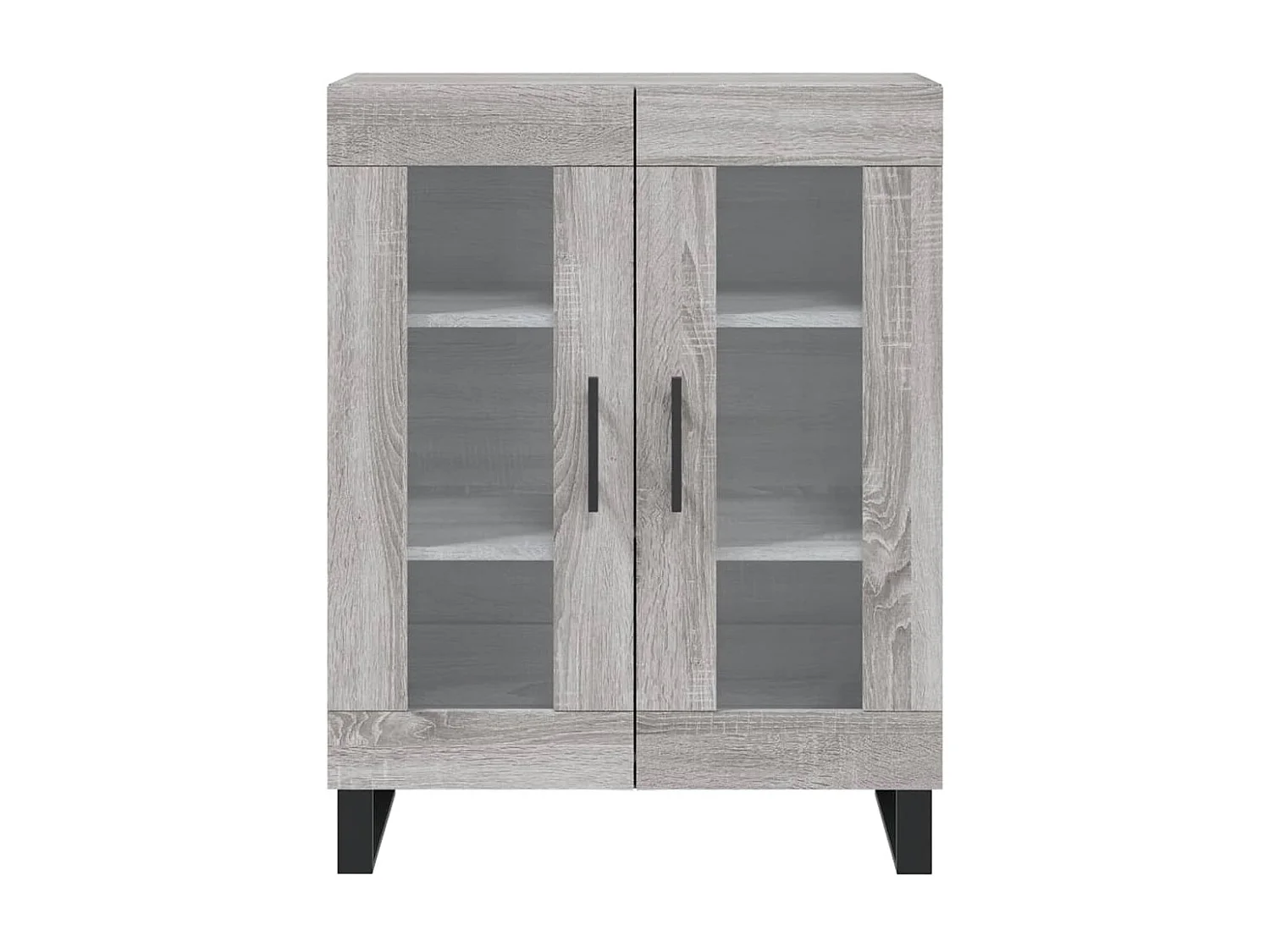 Hoge kast 69,5x34x180 cm bewerkt hout grijs sonoma eikenkleurig