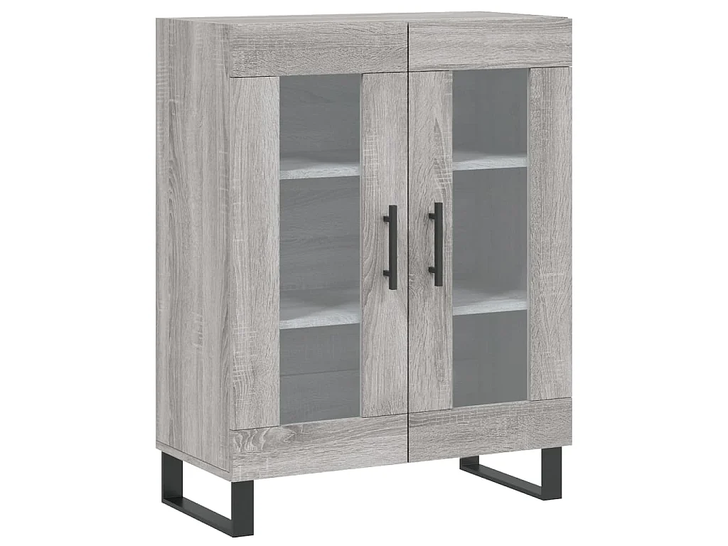 Highboard Grau Sonoma 69,5x34x180 cm Holzwerkstoff