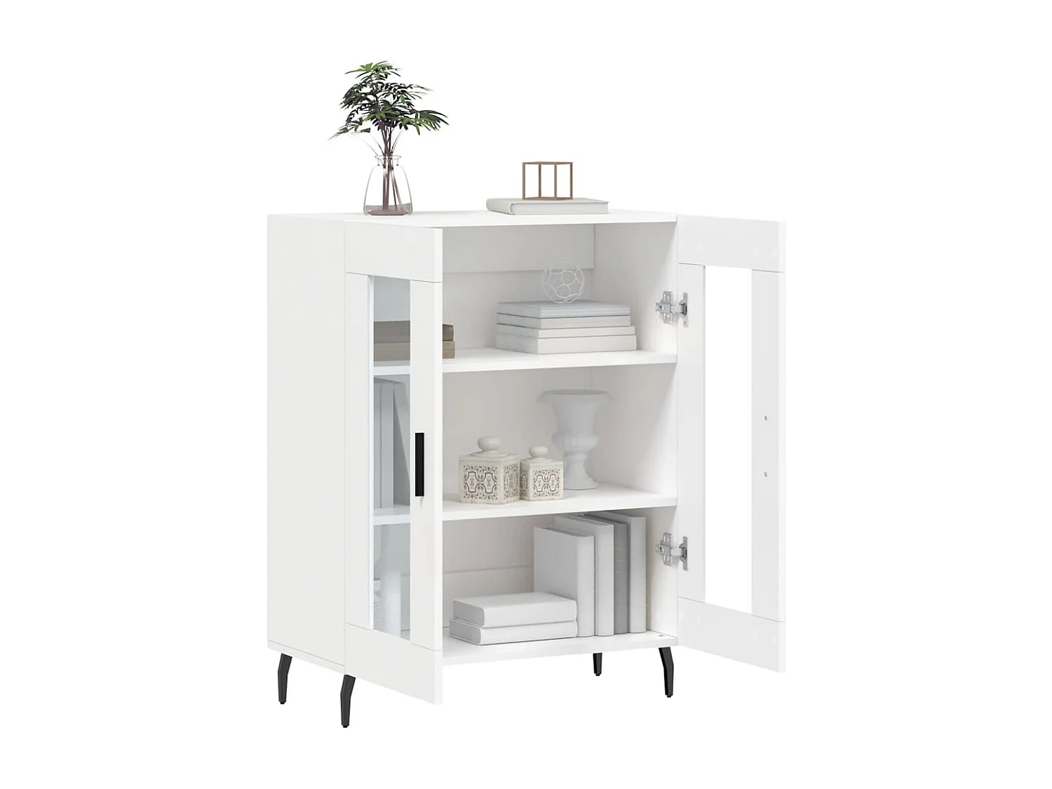 Dressoir 69,5x34x90 cm bewerkt hout wit