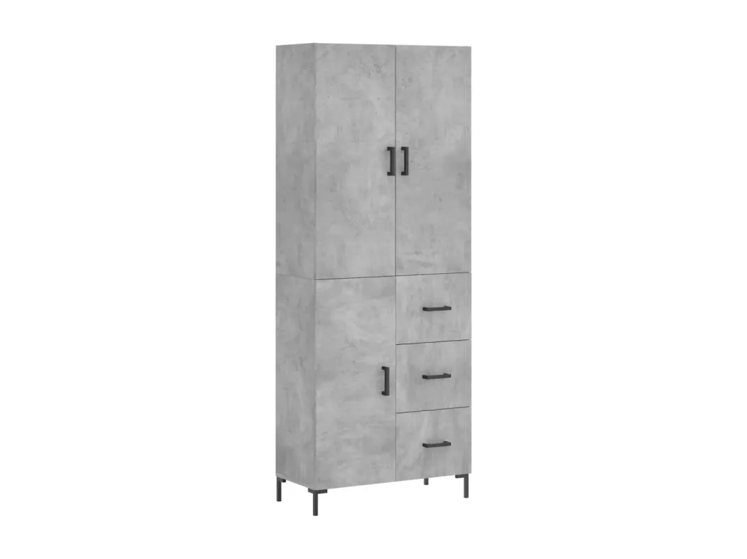 Kauf Unique Highboard Betongrau 69,5x34x180 cm Holzwerkstoff