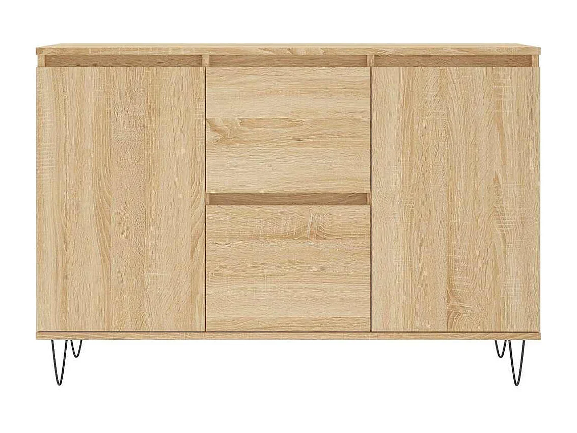Dressoir 101,5x35x70 cm bewerkt hout sonoma eikenkleurig