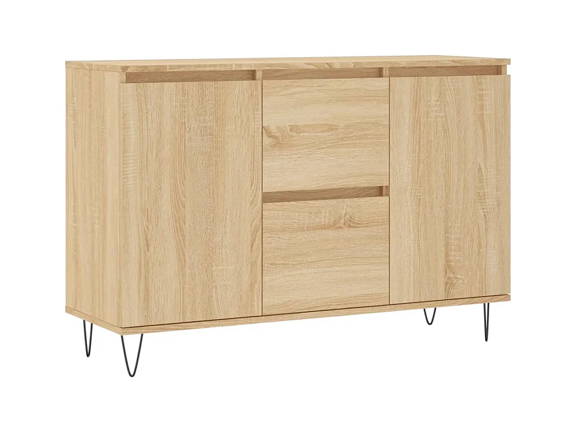 Buffet chêne sonoma 101,5x35x70 cm bois d'ingénierie