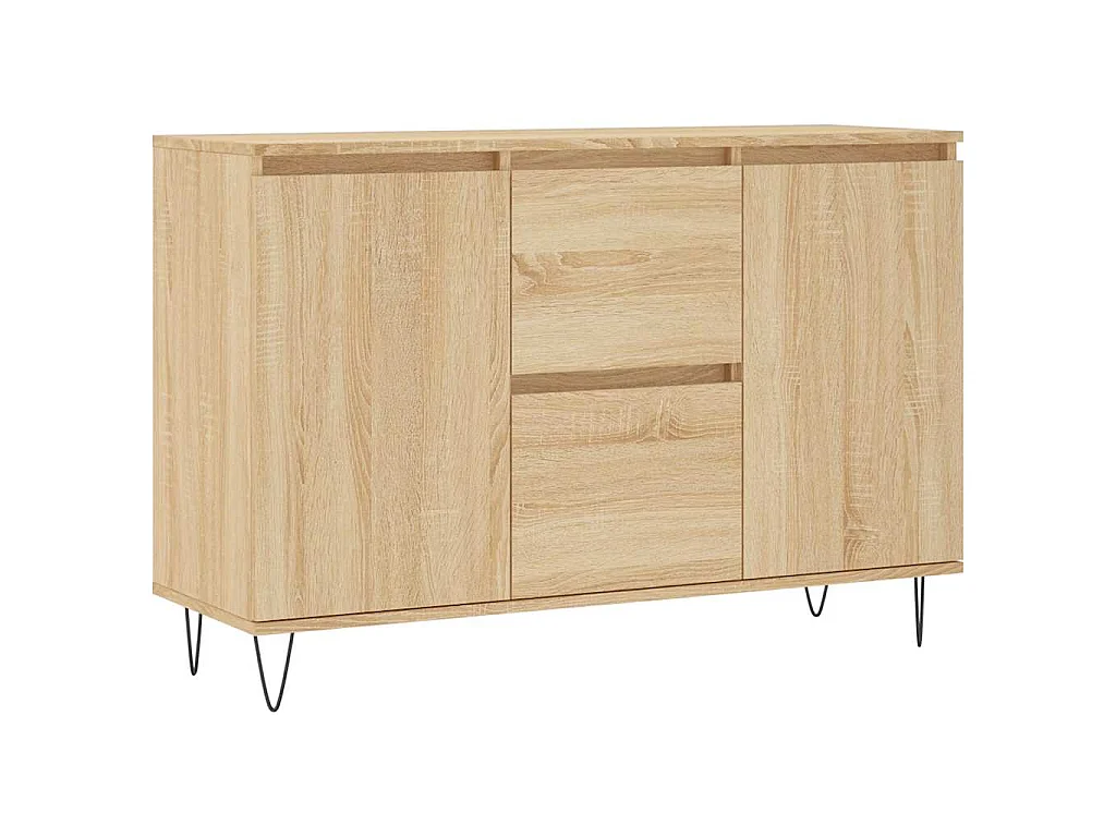 Buffet chêne sonoma 101,5x35x70 cm bois d'ingénierie