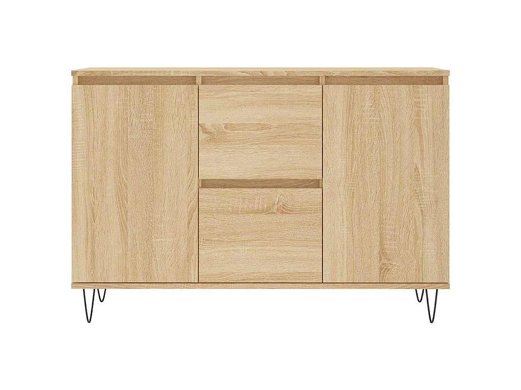 Buffet chêne sonoma 101,5x35x70 cm bois d'ingénierie